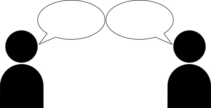 Человек с облачком диалога