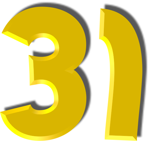 Цифра 31 красивая