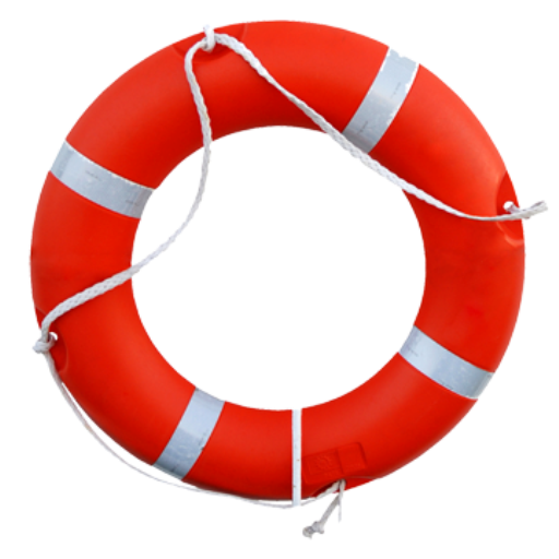 Спасательный круг на белом фоне