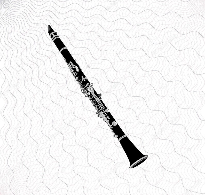 Кларнет на белом фоне