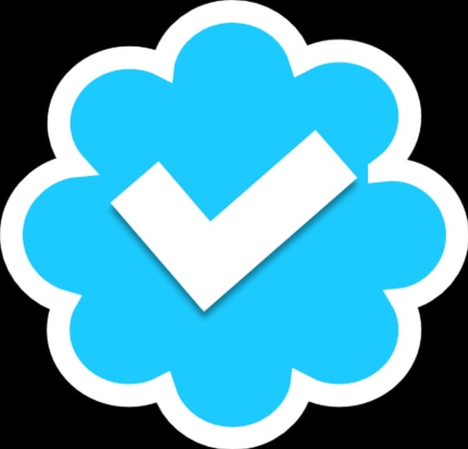 Ава с галочкой голубой