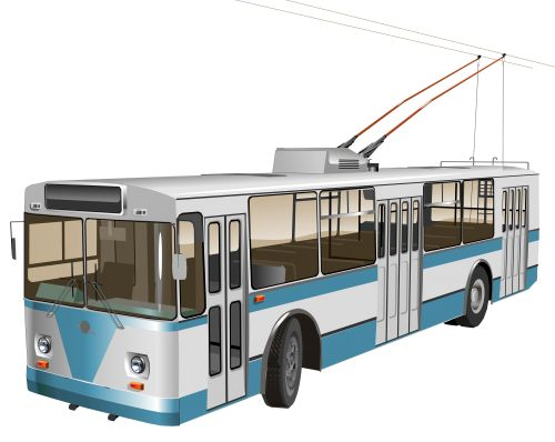 Троллейбус вектор сбоку