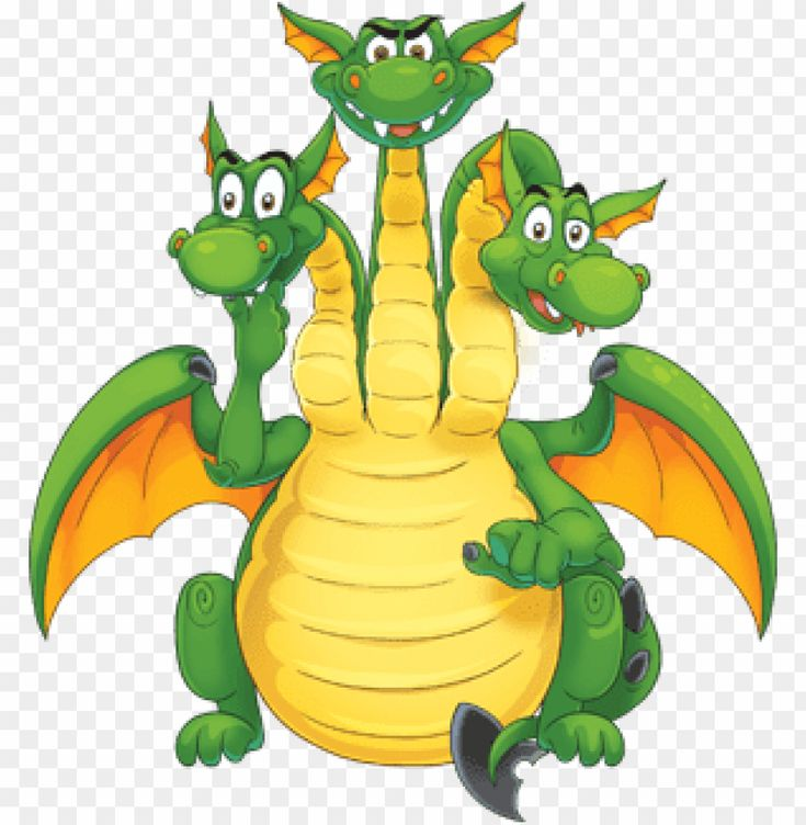 Трехголовый дракон зеленый