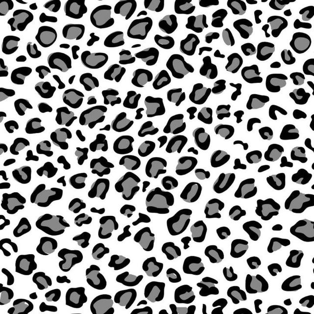 Черно белый леопардовый принт