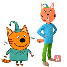 Три кота компот на белом фоне