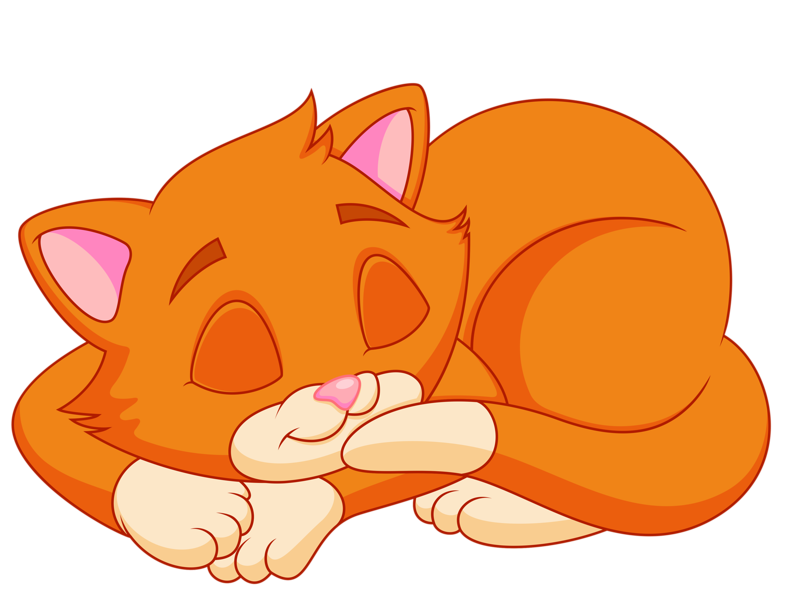 Рыжий кот мультяшный