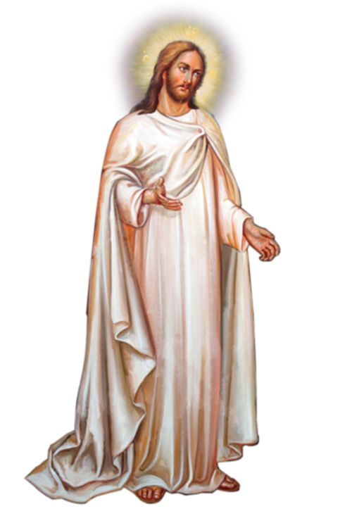 Иисус Христос на белом фоне