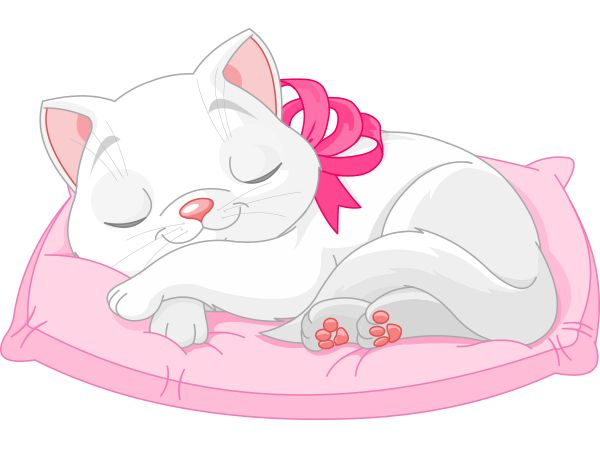 Спящий кот мультяшный