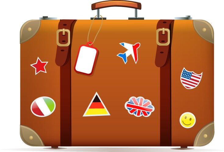 Чемодан на прозрачном фоне