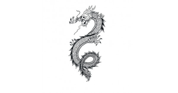 Дракон тату эскиз
