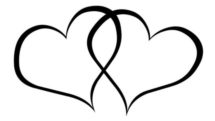 Сердце черно белое