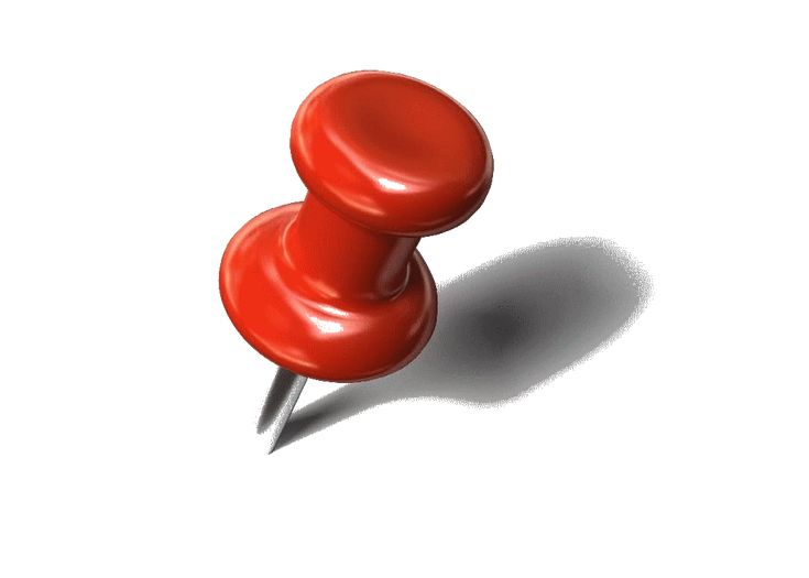 Кнопка канцелярская красная