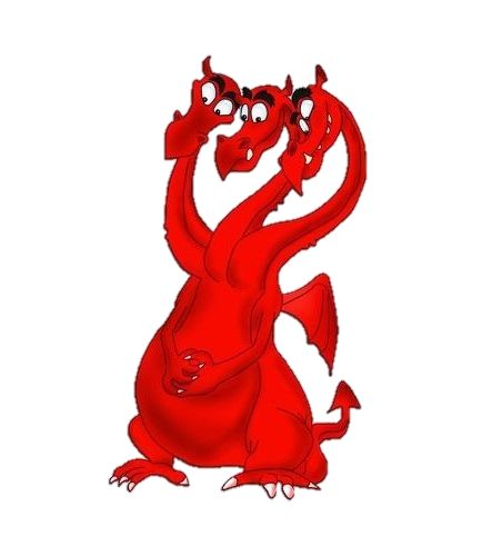 Змей Горыныч на белом фоне