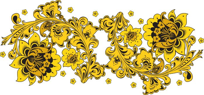 Хохломская роспись орнамент вектор