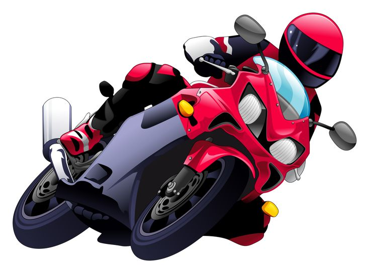 Мультяшка на мотоцикле