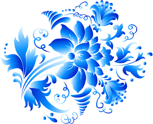 Орнаментные узоры Гжель