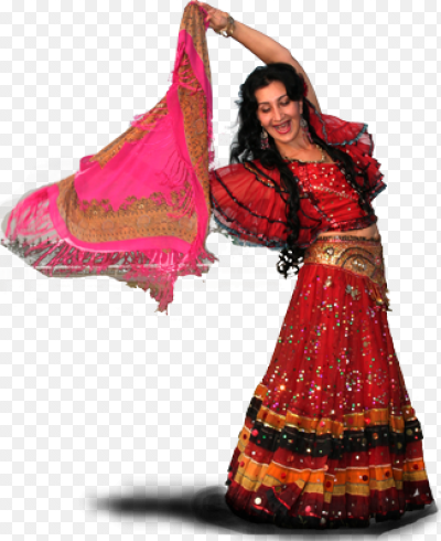 Цыганка на прозрачном фоне