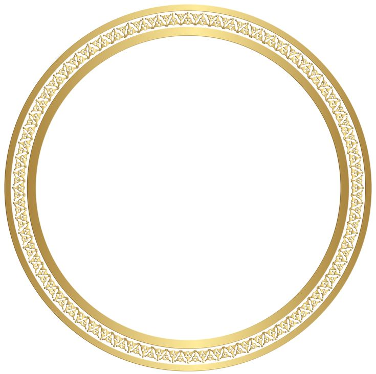 Золотая круглая рамка