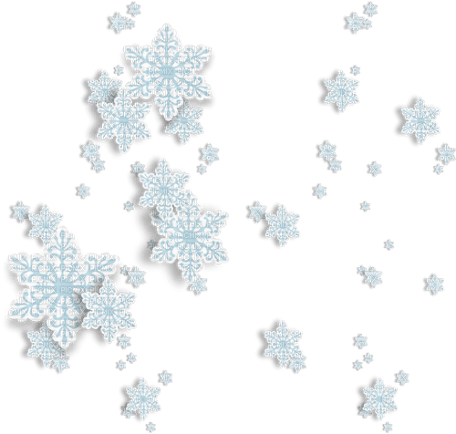 Снежинки на прозрачном фоне