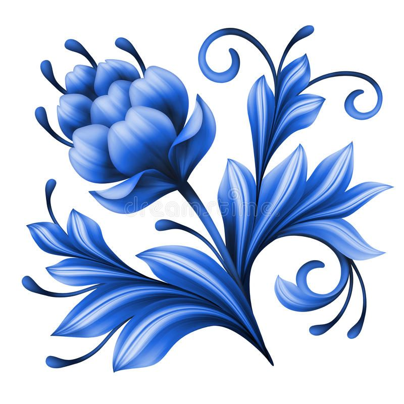 Синие цветы Гжели