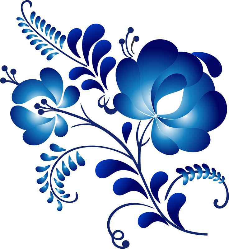 Орнаментные узоры Гжель