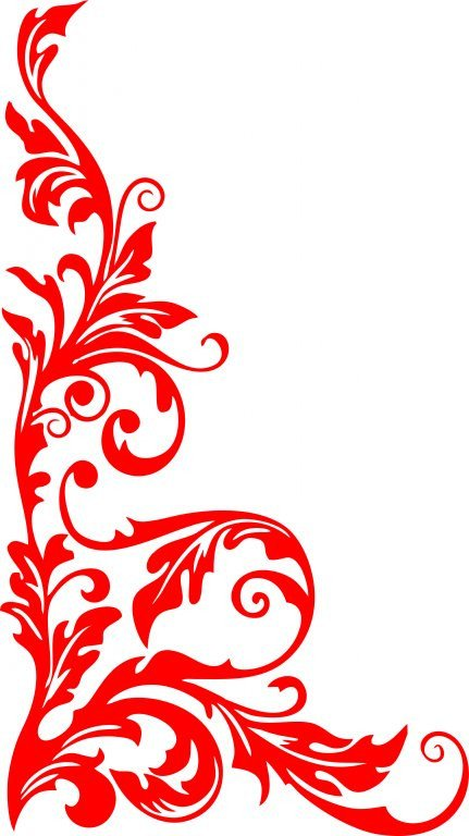 Красный угловой орнамент