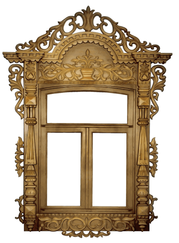 Старинные резные наличники