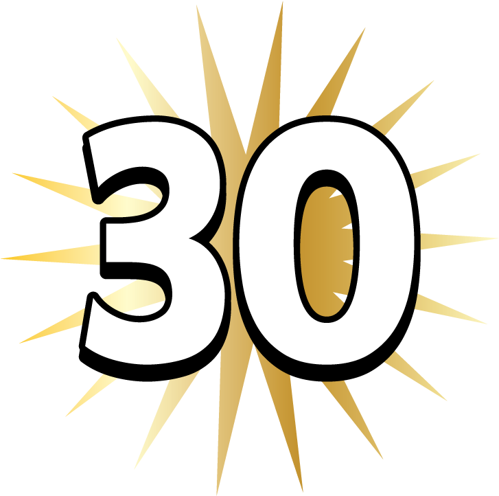 Цифра 30 красивая