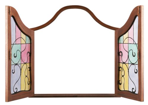 Сказочное окно на прозрачном фоне