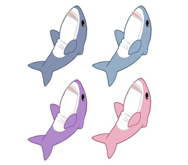 Рисунки акулы милые для срисовки