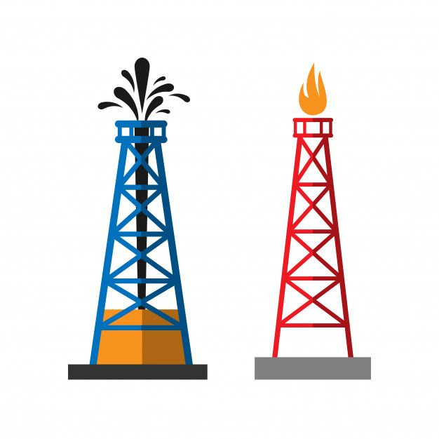 Нефтяная буровая вышка вектор