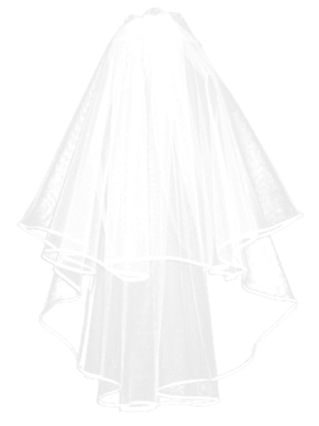 Фата невесты на белом фоне