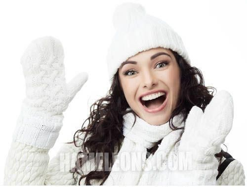 Девушка в зимней шапке