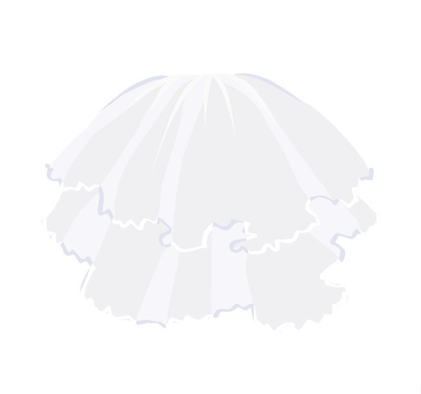 Пышная юбка на прозрачном фоне