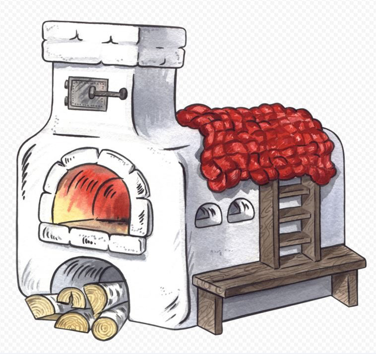 Печка рисунок