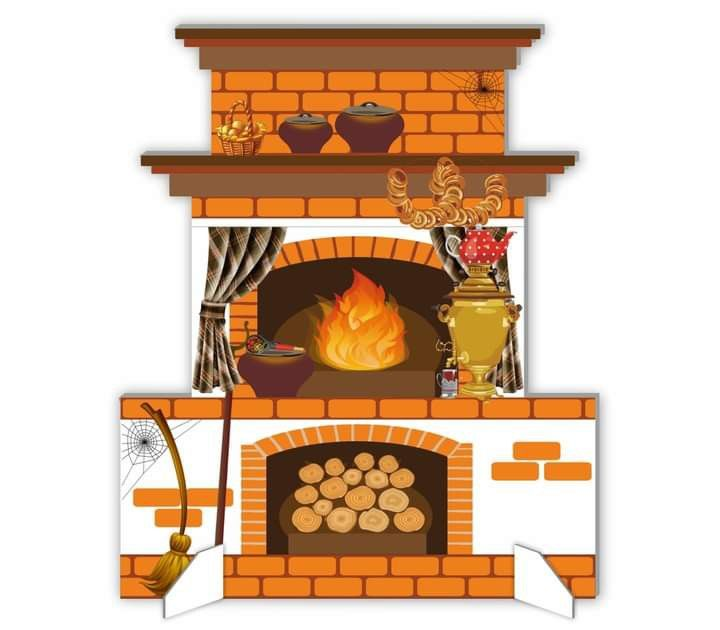 Русская печь декорация