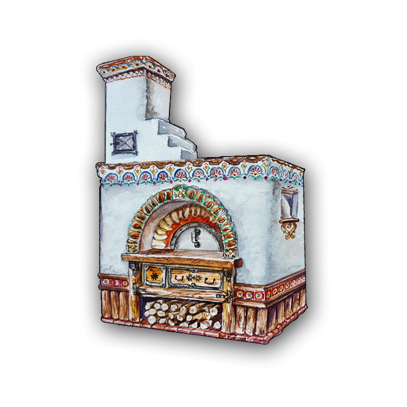 Русская печь иллюстрация