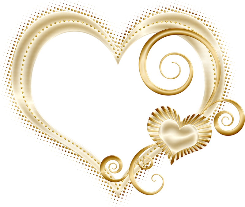 Рамка с сердечками на прозрачном фоне