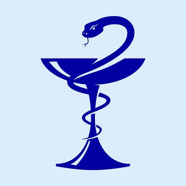 Медицинская змея с чашей вектор