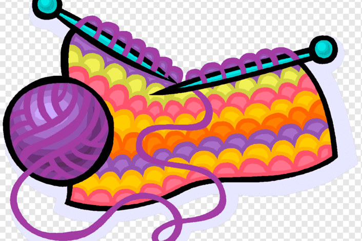 Клубок пряжи на прозрачном фоне