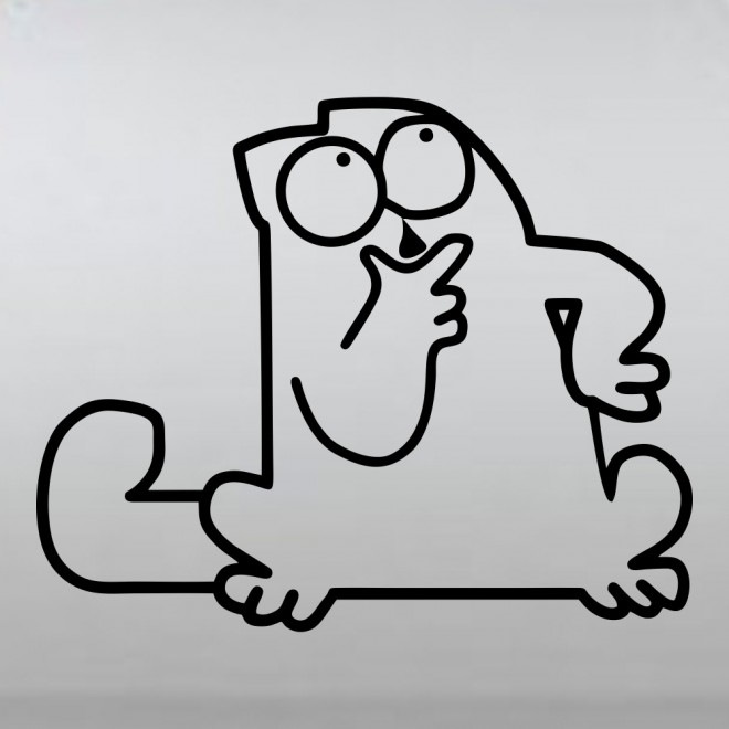 Наклейка кот Саймона