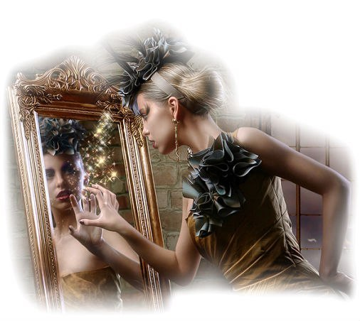 Красивое отражение в зеркале