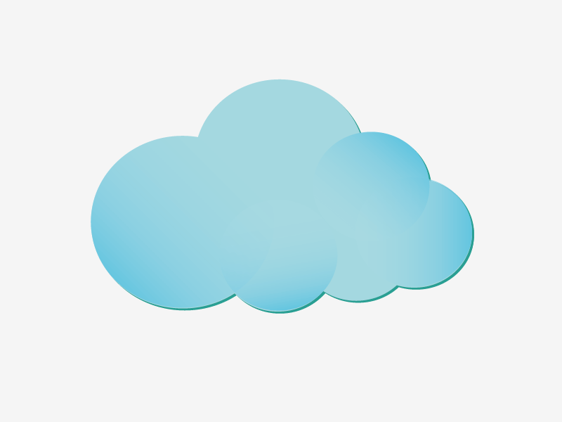 Облако на белом фоне