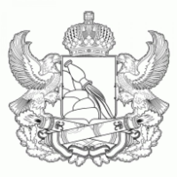 Герб Воронежской области черно белый