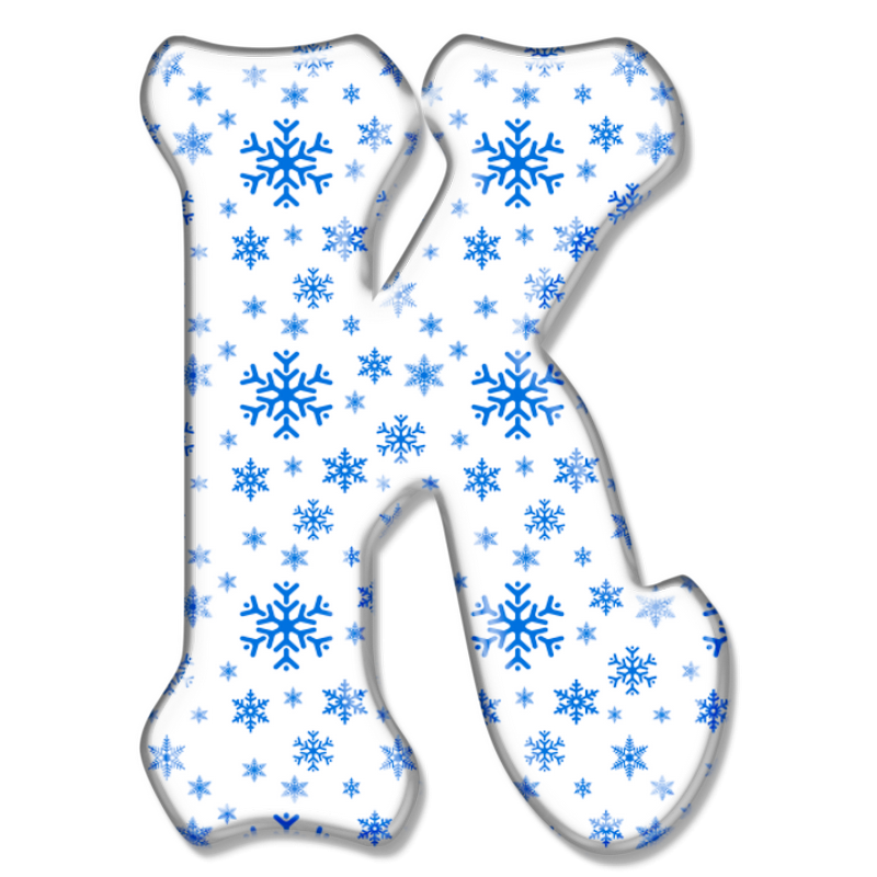 Снежинки с буквами