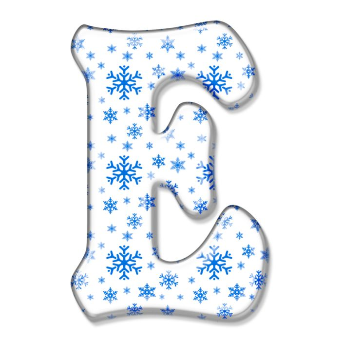 Снежинки с буквами