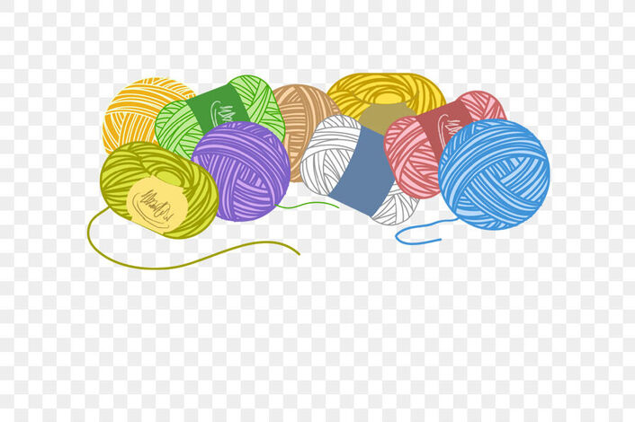 Нарисованный клубок пряжи