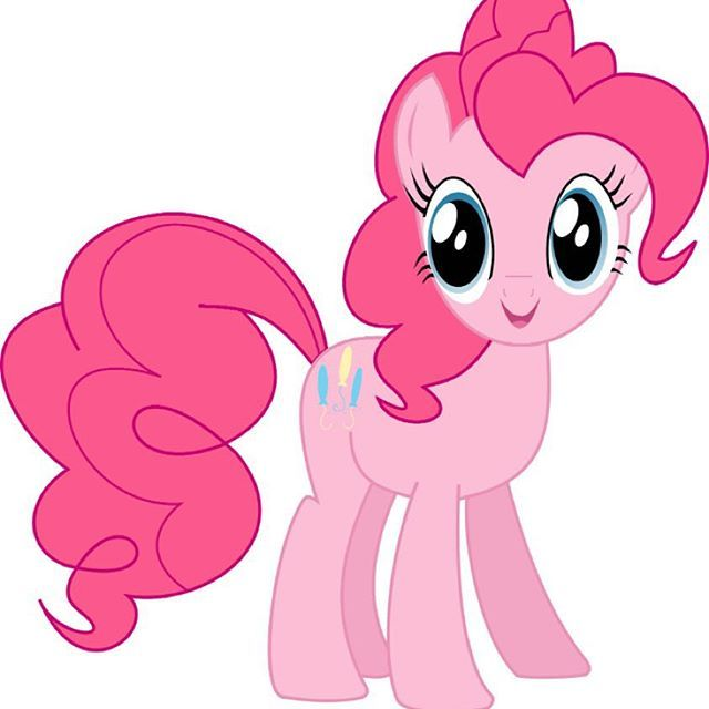 Пинки Пай на белом фоне