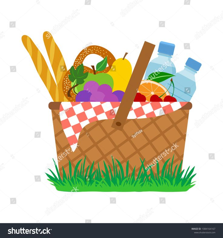 Корзина для пикника с едой