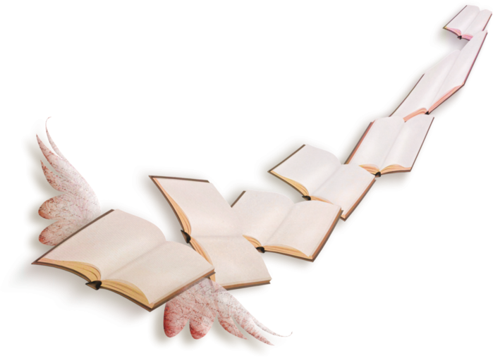 Листы книги летят